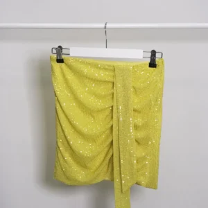 Gold Melt Büzgülü Etek